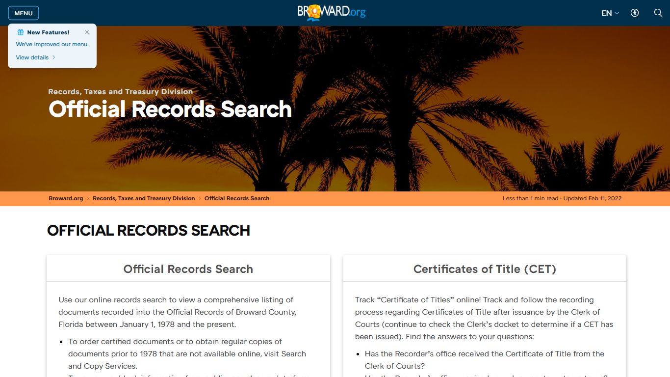Records Official Records Search - Broward County, Florida